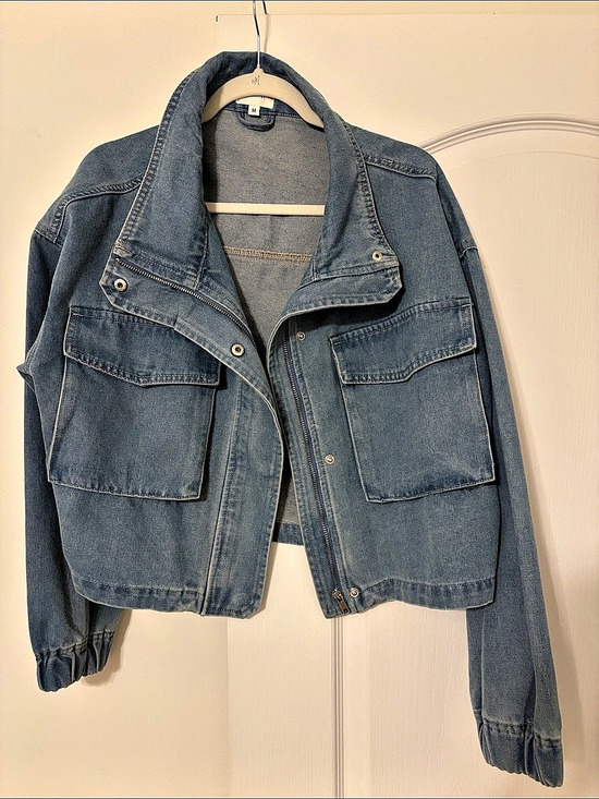 Wishlist Jackets & Blazers - Wishlist Cropped Denim Jacket Blue Medium